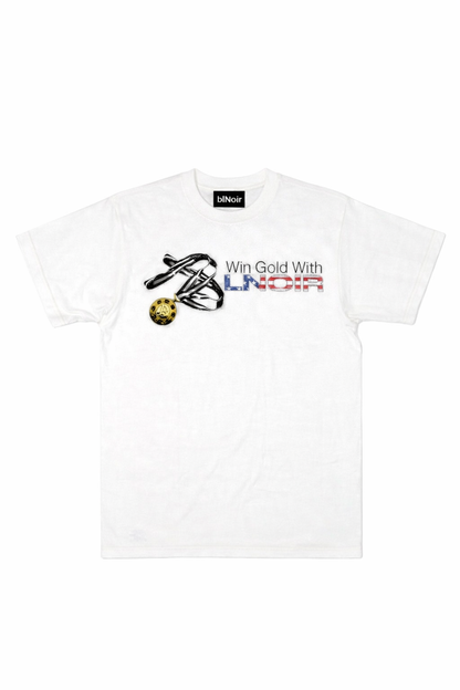 Win Gold Tee - White
